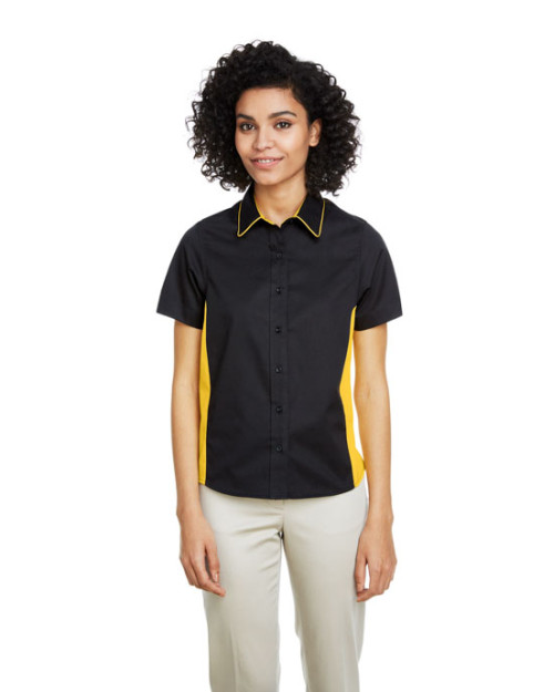 Flash IL - Chemise à manches courtes pour femme à blocs de couleur