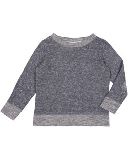 Toddler Harborside Melange French Terry Crewneck with Elbow Patches