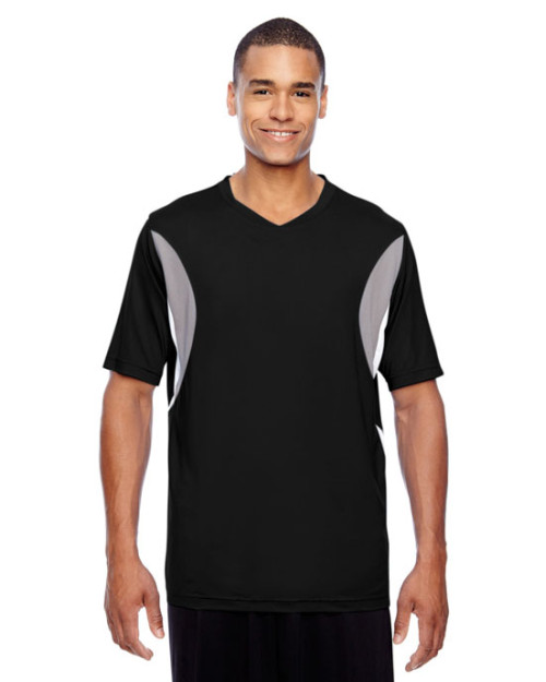 Maillot multisport pour homme à manches courtes et col en V de Team 365MC Maillot multisport pour homme à manches courtes et col en V de Team 365MC