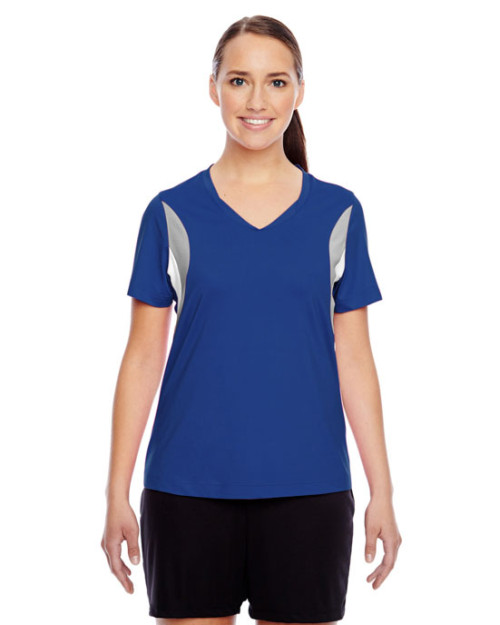 Maillot multisport pour femme à manches courtes et col en V de Team 365MC Maillot multisport pour femme à manches courtes et col en V de Team 365MC